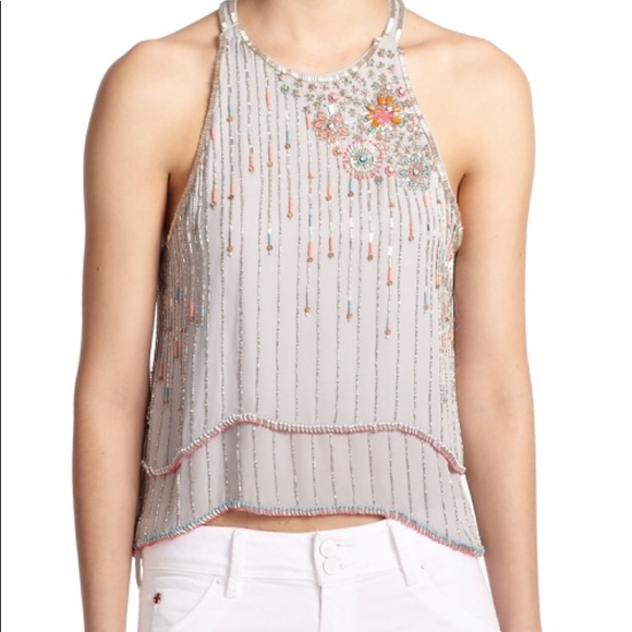 Parker Tops - NWT - Parker Beaded Halter Top